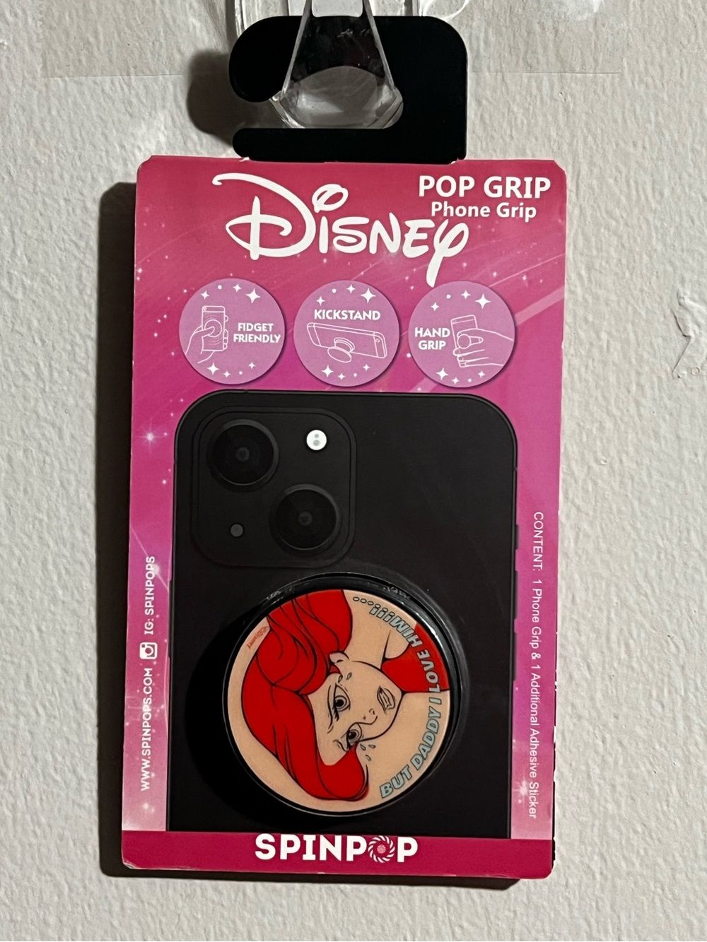 Disney SpinPop Ariel Red Phone Grip PopSocket